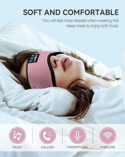 Sleep Headphones Bluetooth 5.4 Sleep Eye Mask with HD Speakers