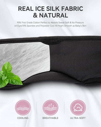 Sleep Headphones Bluetooth 5.4 Sleep Eye Mask with HD Speakers