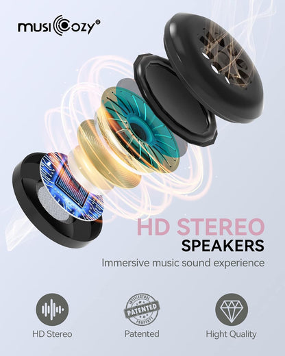 Sleep Headphones Bluetooth 5.4 Sleep Eye Mask with HD Speakers