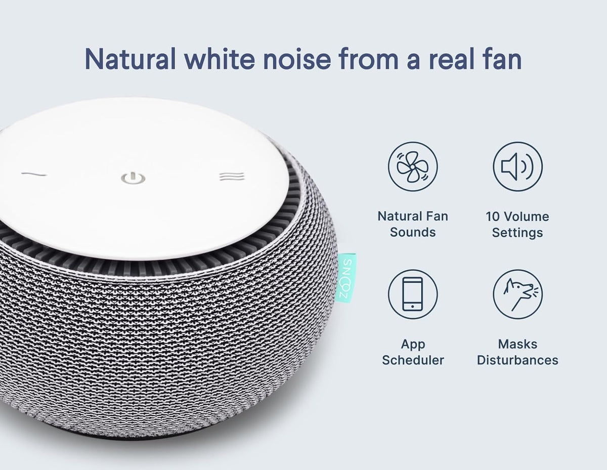 Original Smart White Noise Sound Machine, Real Fan Inside for Sleep