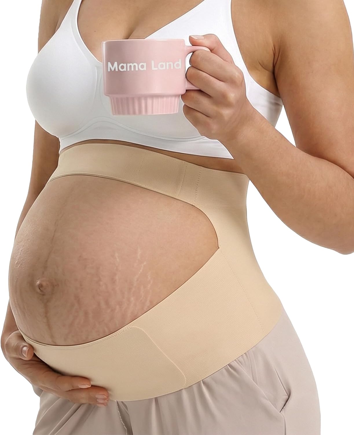 "EasySupport” One Piece Pregnancy Belly Band, Maternity Support Belt, Back & Pelvic Pain Relief, Pregnant Underwear