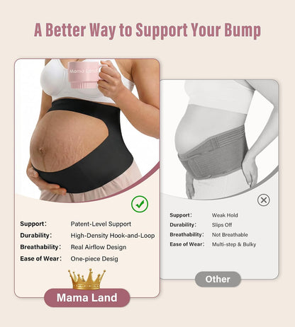 "EasySupport” One Piece Pregnancy Belly Band, Maternity Support Belt, Back & Pelvic Pain Relief, Pregnant Underwear