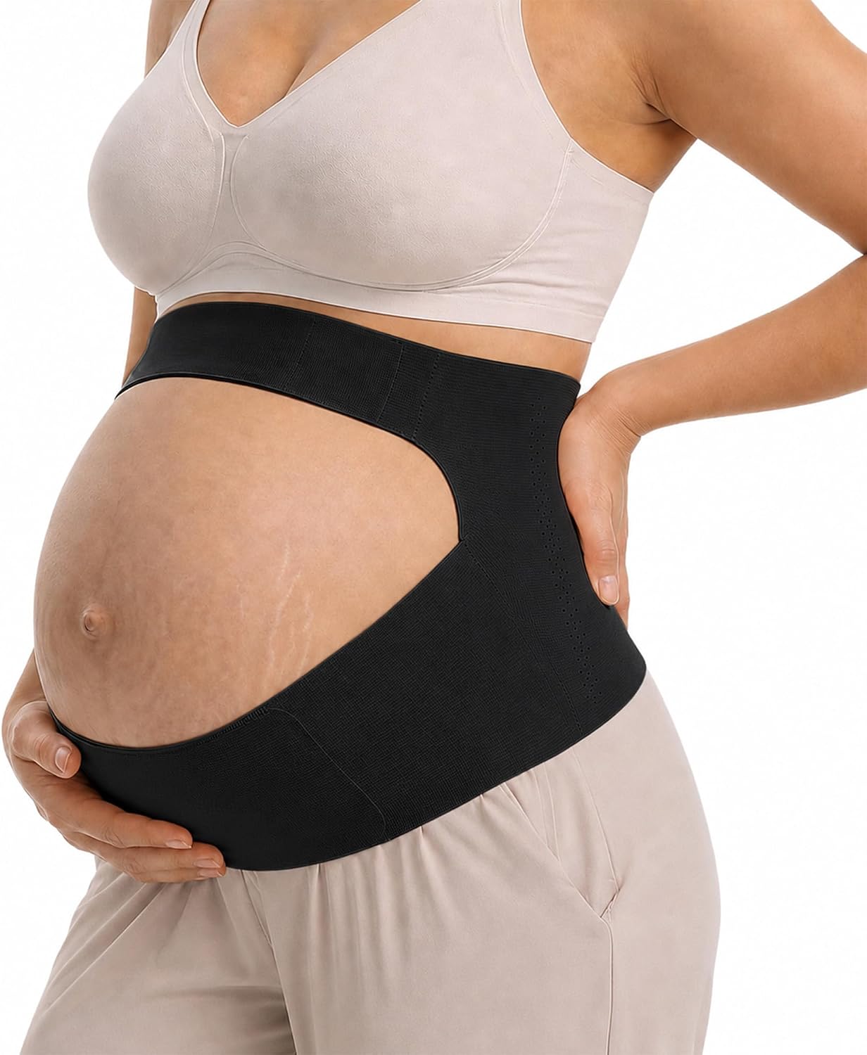"EasySupport” One Piece Pregnancy Belly Band, Maternity Support Belt, Back & Pelvic Pain Relief, Pregnant Underwear