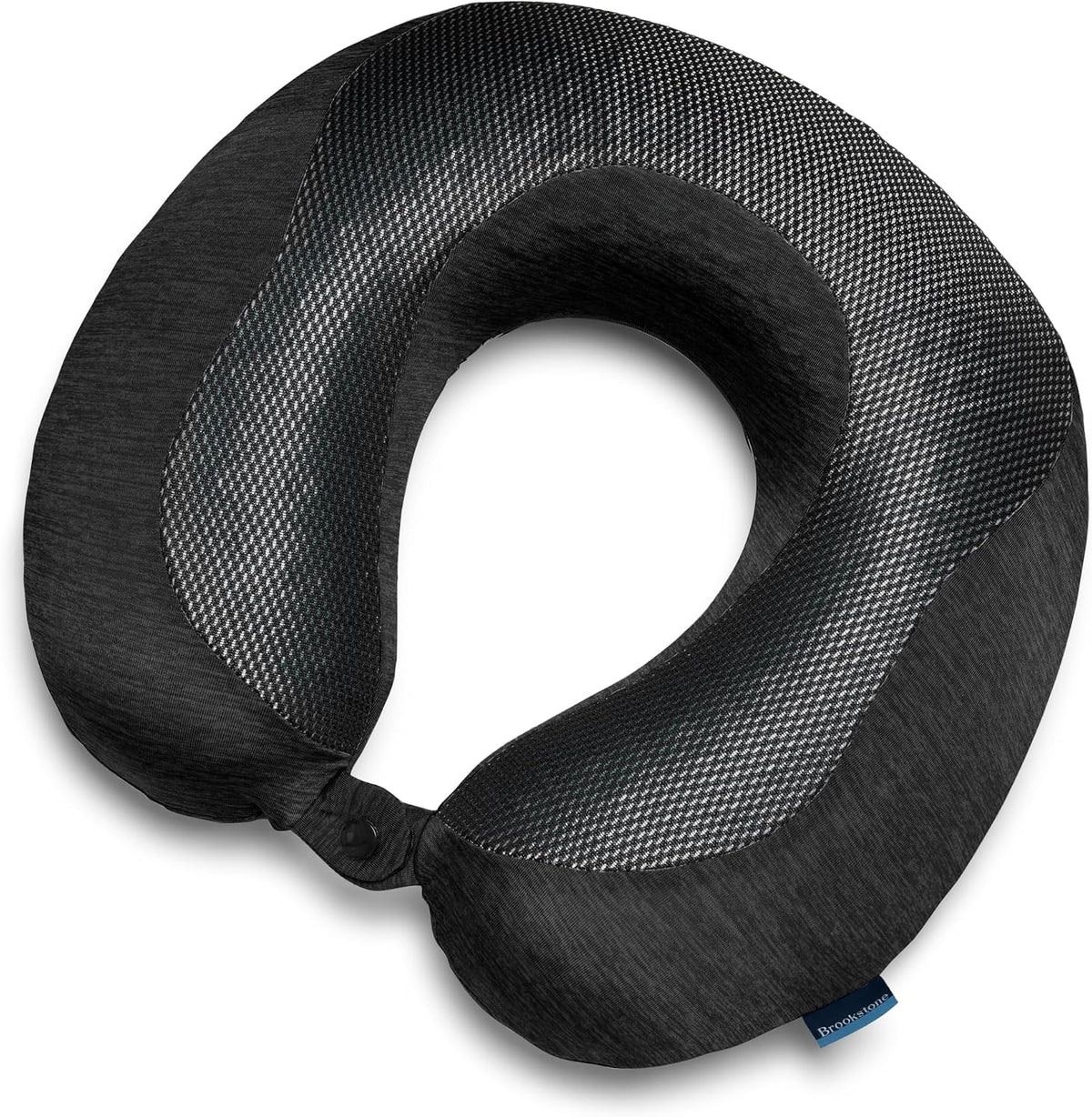 Cool Touch Memory Foam Head and Neck Travel Pillow for Vacations, Airplanes, Trains, Buses, and Cars, Dark Grey