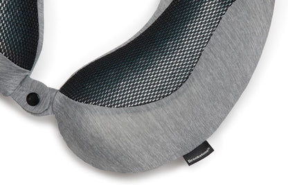 Cool Touch Memory Foam Head and Neck Travel Pillow for Vacations, Airplanes, Trains, Buses, and Cars, Dark Grey