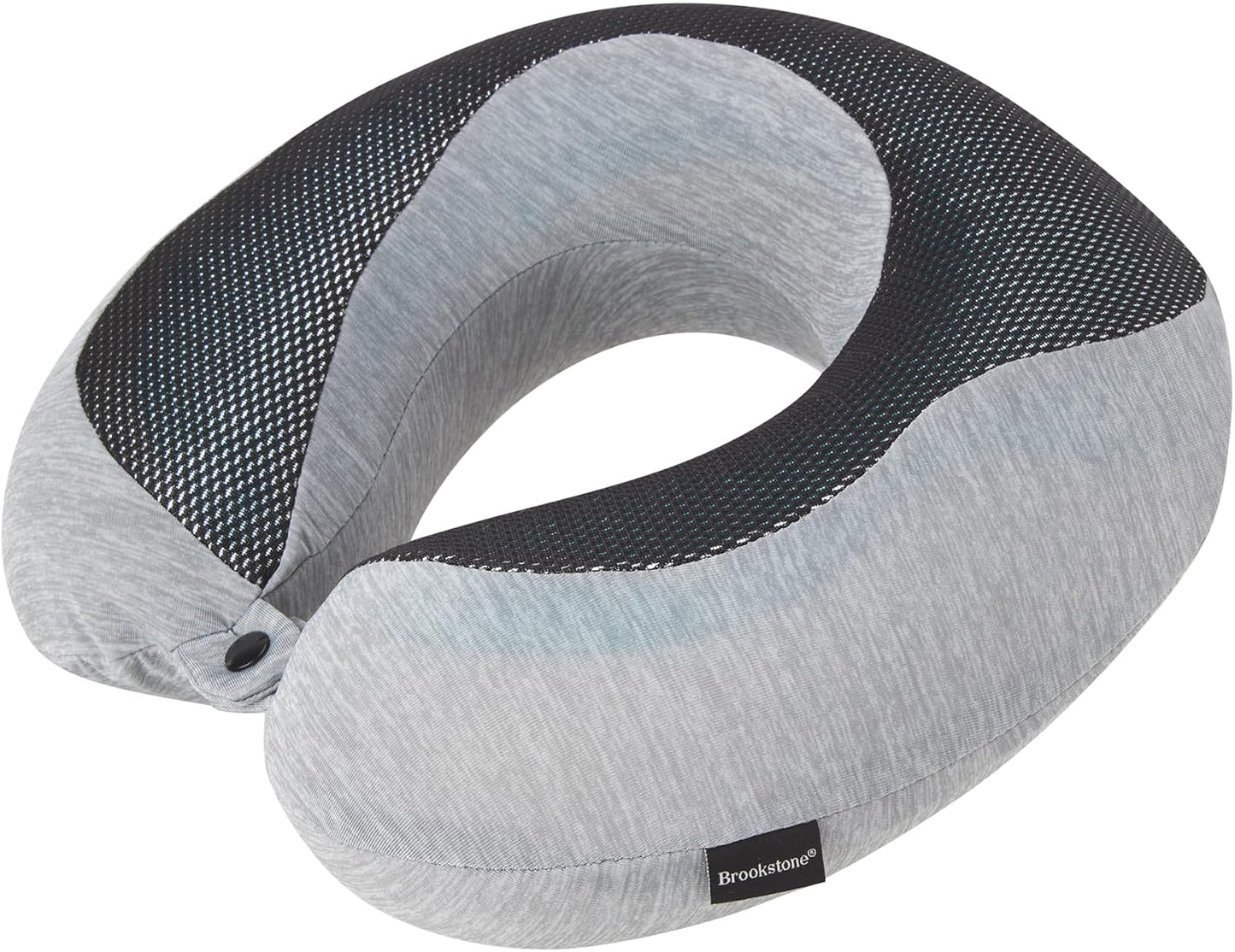 Cool Touch Memory Foam Head and Neck Travel Pillow for Vacations, Airplanes, Trains, Buses, and Cars, Dark Grey