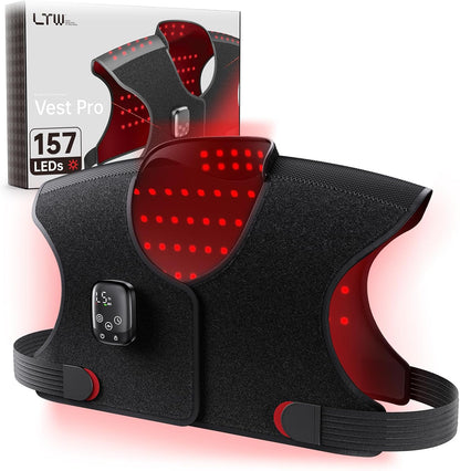 Red Light Therapy Neck&Shoulder Wrap, 660nm & 850nm Infrared Heating Pad