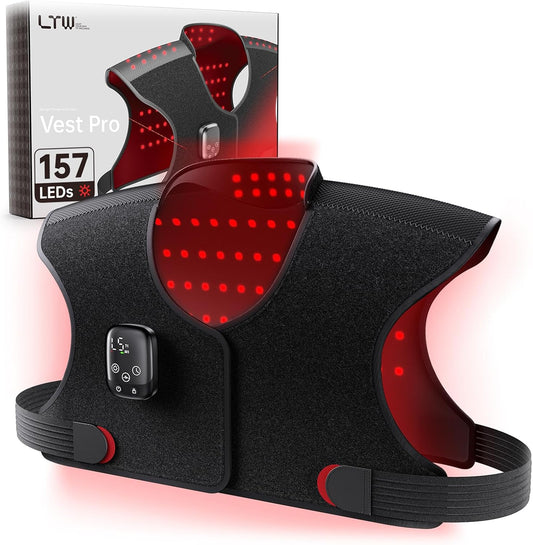 Red Light Therapy Neck&Shoulder Wrap, 660nm & 850nm Infrared Heating Pad