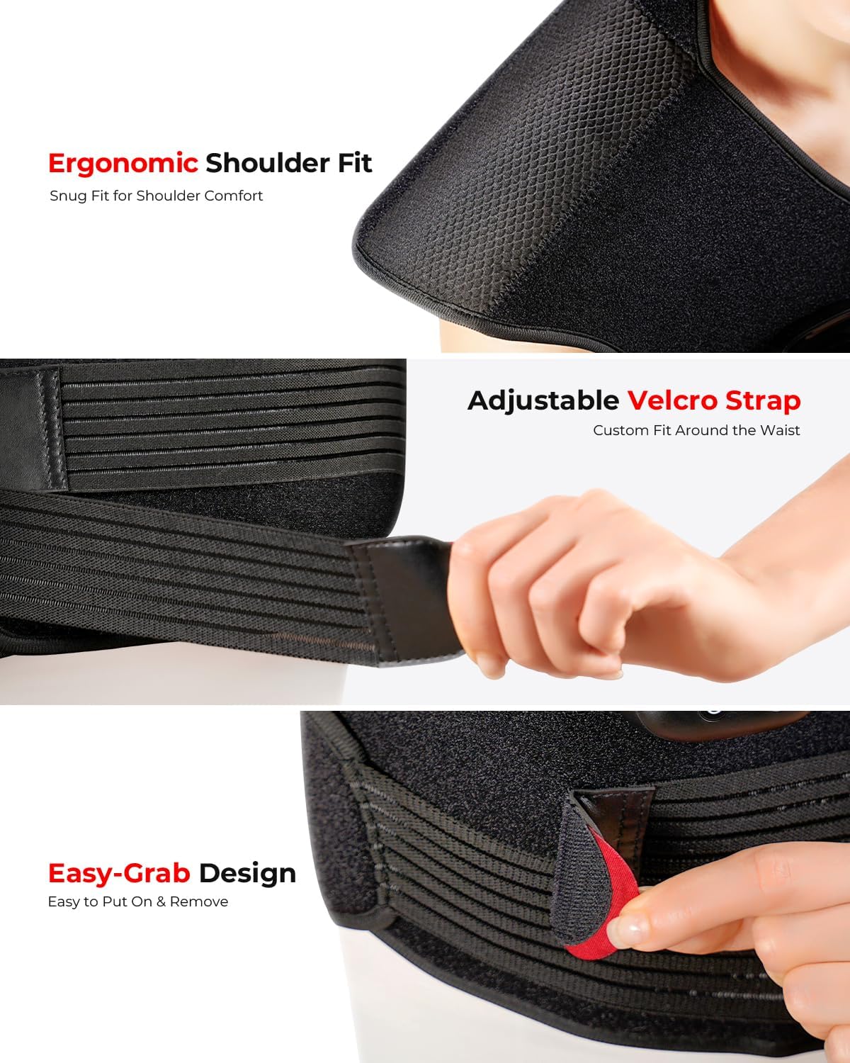 Red Light Therapy Neck&Shoulder Wrap, 660nm & 850nm Infrared Heating Pad