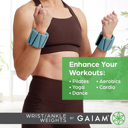 Wrist and Ankle Weights, Wearable Bracelet to Strengthen, Tone & Sculpt, Adjustable Ankle Weights for Women & Men for Yoga, Dance, Pilates, Barre, Cardio, Home & Gym Use