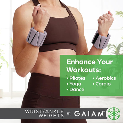 Wrist and Ankle Weights, Wearable Bracelet to Strengthen, Tone & Sculpt, Adjustable Ankle Weights for Women & Men for Yoga, Dance, Pilates, Barre, Cardio, Home & Gym Use