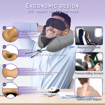Travel Neck Pillow,Neck Pillow for Sleeping Travel,Airplane, Car, Office