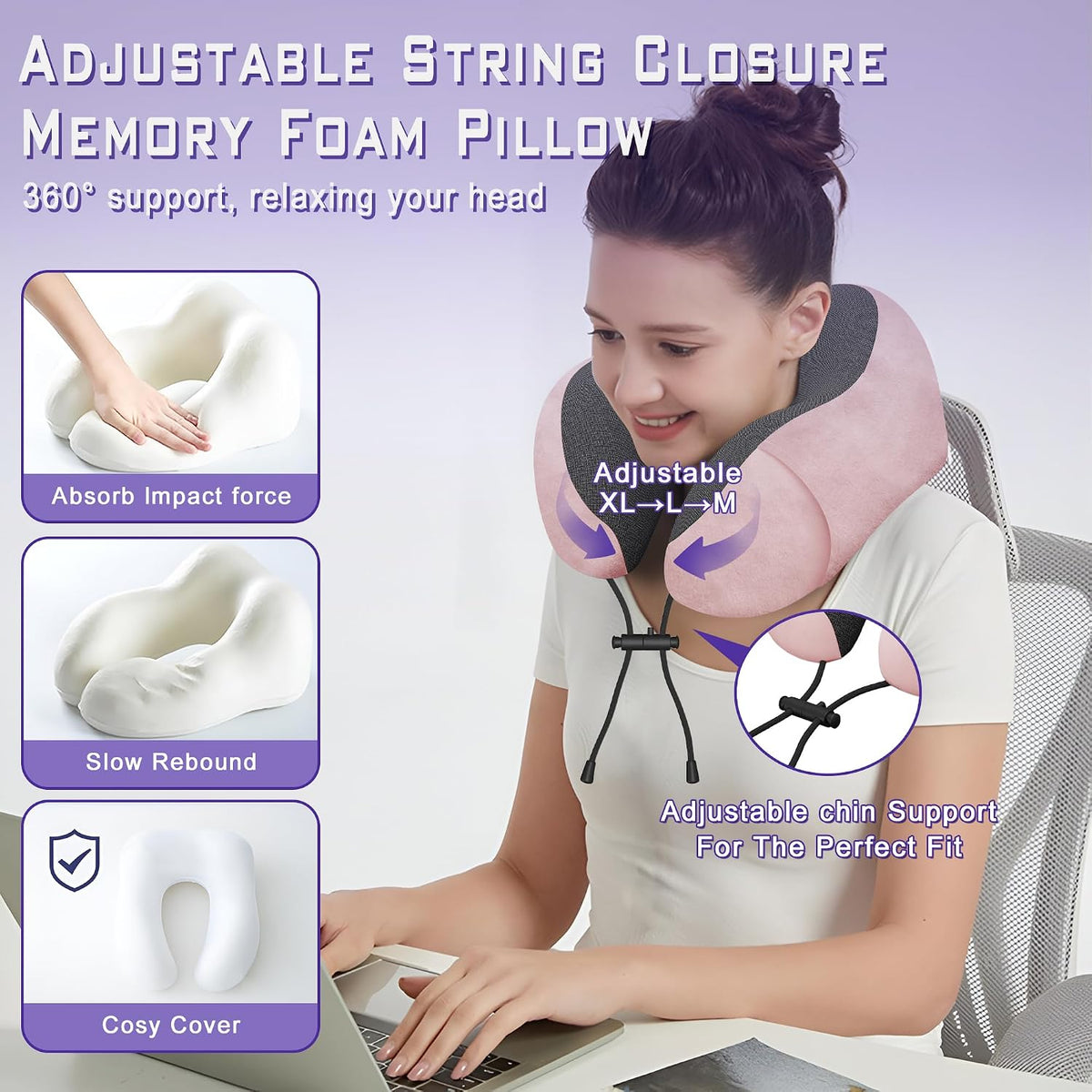 Travel Neck Pillow,Neck Pillow for Sleeping Travel,Airplane, Car, Office