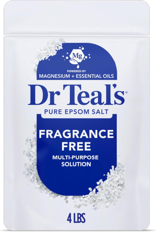 Epsom Salt Magnesium Soak, Fragrance Free, 4 lbs