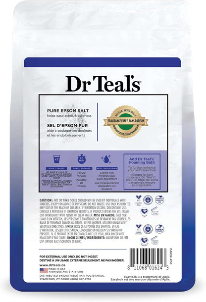 Epsom Salt Magnesium Soak, Fragrance Free, 4 lbs