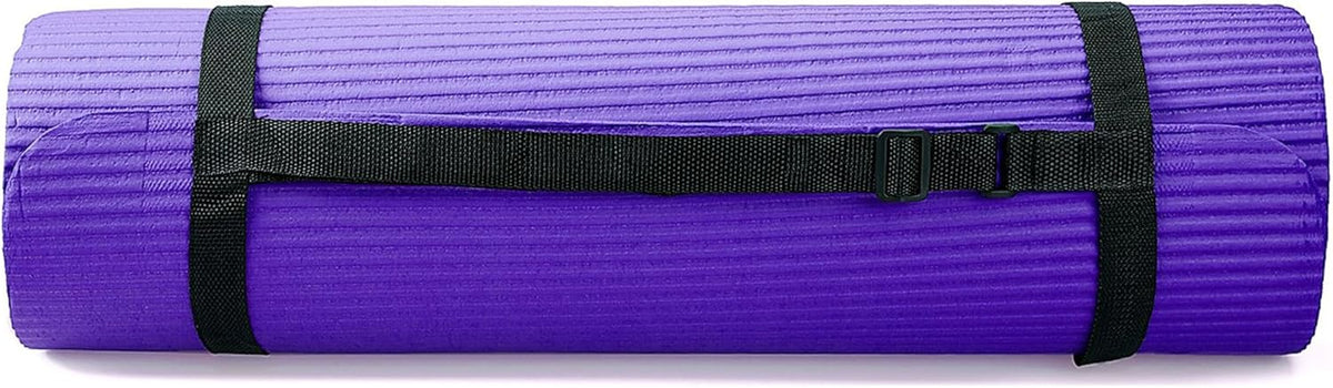 BalanceFrom 7-Piece Yoga Set with 71x24x0.5 Inches Extra Thick Mat and Carrying Sling – Includes 2 Blocks, Stretch Strap, 2 Towels, and Knee Pad for Home, Studio, and Gym Workouts
