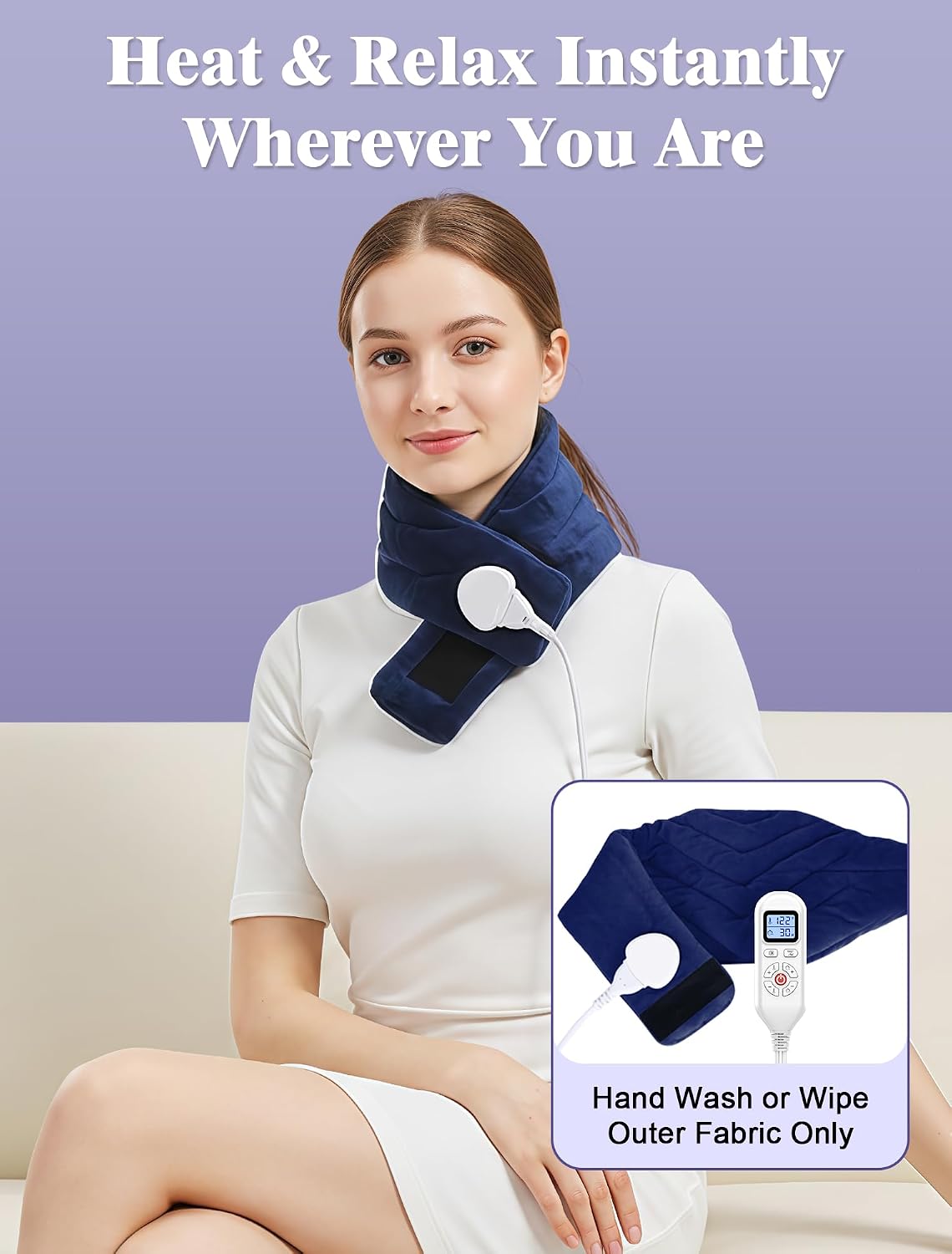 Wired Electric Neck Heating Pad for Neck Pain