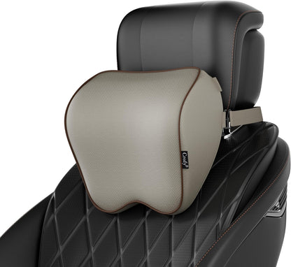 Crofy 2-Pack Car Neck Pillow, Headrest Pillow with Adjustable Strap, Black