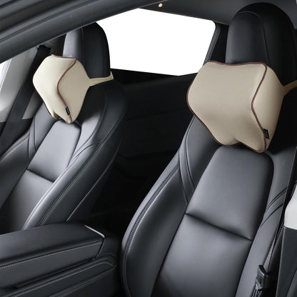 Crofy 2-Pack Car Neck Pillow, Headrest Pillow with Adjustable Strap, Black