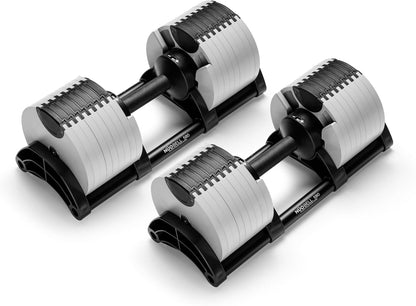 ® Adjustable Dumbbell Set, 5-50 LB or 5-80 LB, Easy Twist 2024-25 Model, All-In-One Weights Set (Pair) for Home, Original Manufacturer
