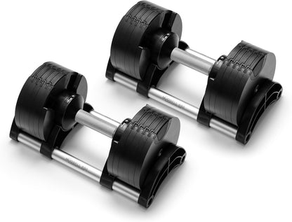® Adjustable Dumbbell Set, 5-50 LB or 5-80 LB, Easy Twist 2024-25 Model, All-In-One Weights Set (Pair) for Home, Original Manufacturer