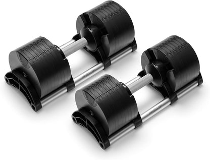 ® Adjustable Dumbbell Set, 5-50 LB or 5-80 LB, Easy Twist 2024-25 Model, All-In-One Weights Set (Pair) for Home, Original Manufacturer