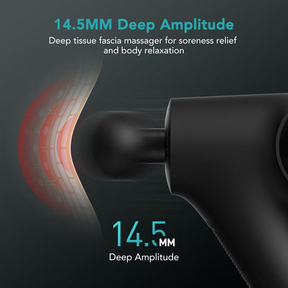 Apex Massage Gun Deep Tissue 14.5mm Percussion Fascia Muscle Massager for Athletes Workout Pain Relief Recovery Relaxation, Professional Therapist Choice, Ergonomic for Effortless to Use