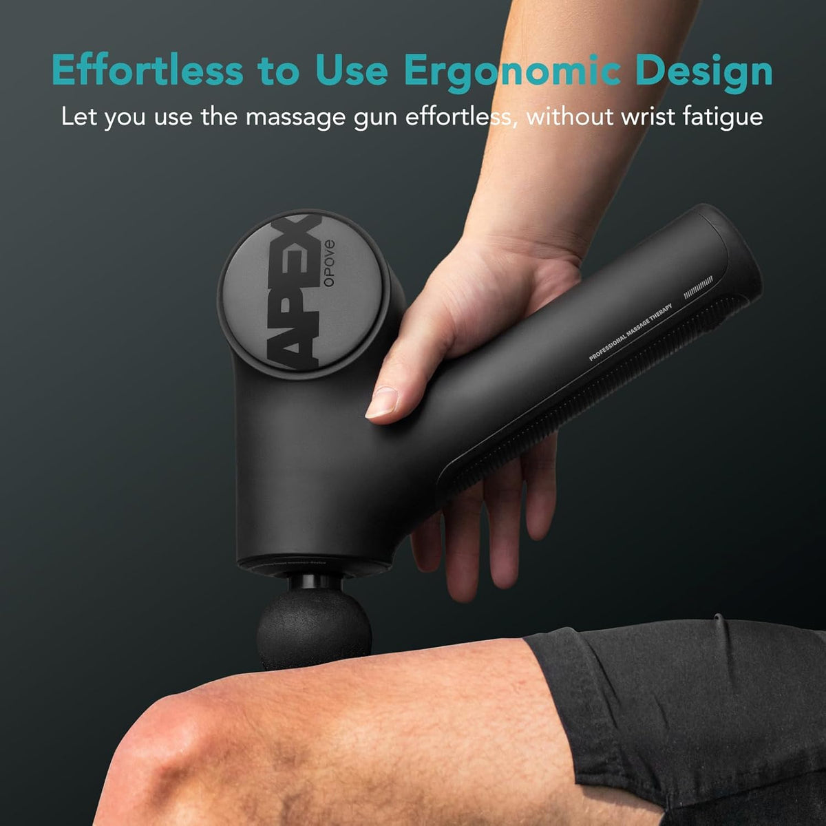 Apex Massage Gun Deep Tissue 14.5mm Percussion Fascia Muscle Massager for Athletes Workout Pain Relief Recovery Relaxation, Professional Therapist Choice, Ergonomic for Effortless to Use