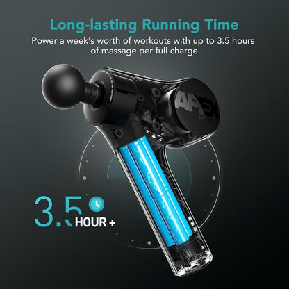 Apex Massage Gun Deep Tissue 14.5mm Percussion Fascia Muscle Massager for Athletes Workout Pain Relief Recovery Relaxation, Professional Therapist Choice, Ergonomic for Effortless to Use