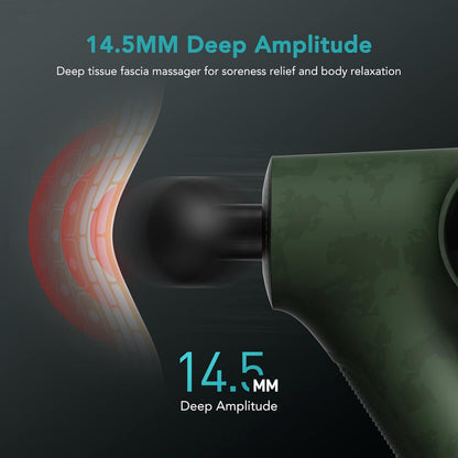 Apex Massage Gun Deep Tissue 14.5mm Percussion Fascia Muscle Massager for Athletes Workout Pain Relief Recovery Relaxation, Professional Therapist Choice, Ergonomic for Effortless to Use