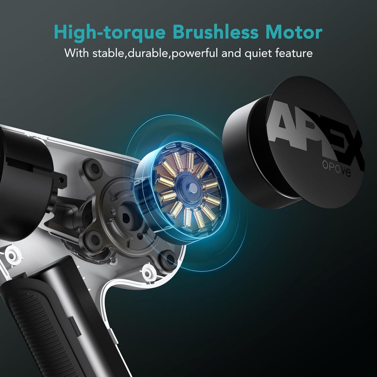Apex Massage Gun Deep Tissue 14.5mm Percussion Fascia Muscle Massager for Athletes Workout Pain Relief Recovery Relaxation, Professional Therapist Choice, Ergonomic for Effortless to Use