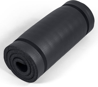1-Inch Thick Yoga Mat | High-Density, Non-slip Exercise Mat with Carrying Strap for Yoga, Pilates, & Home Gym Workouts | Multiple Options