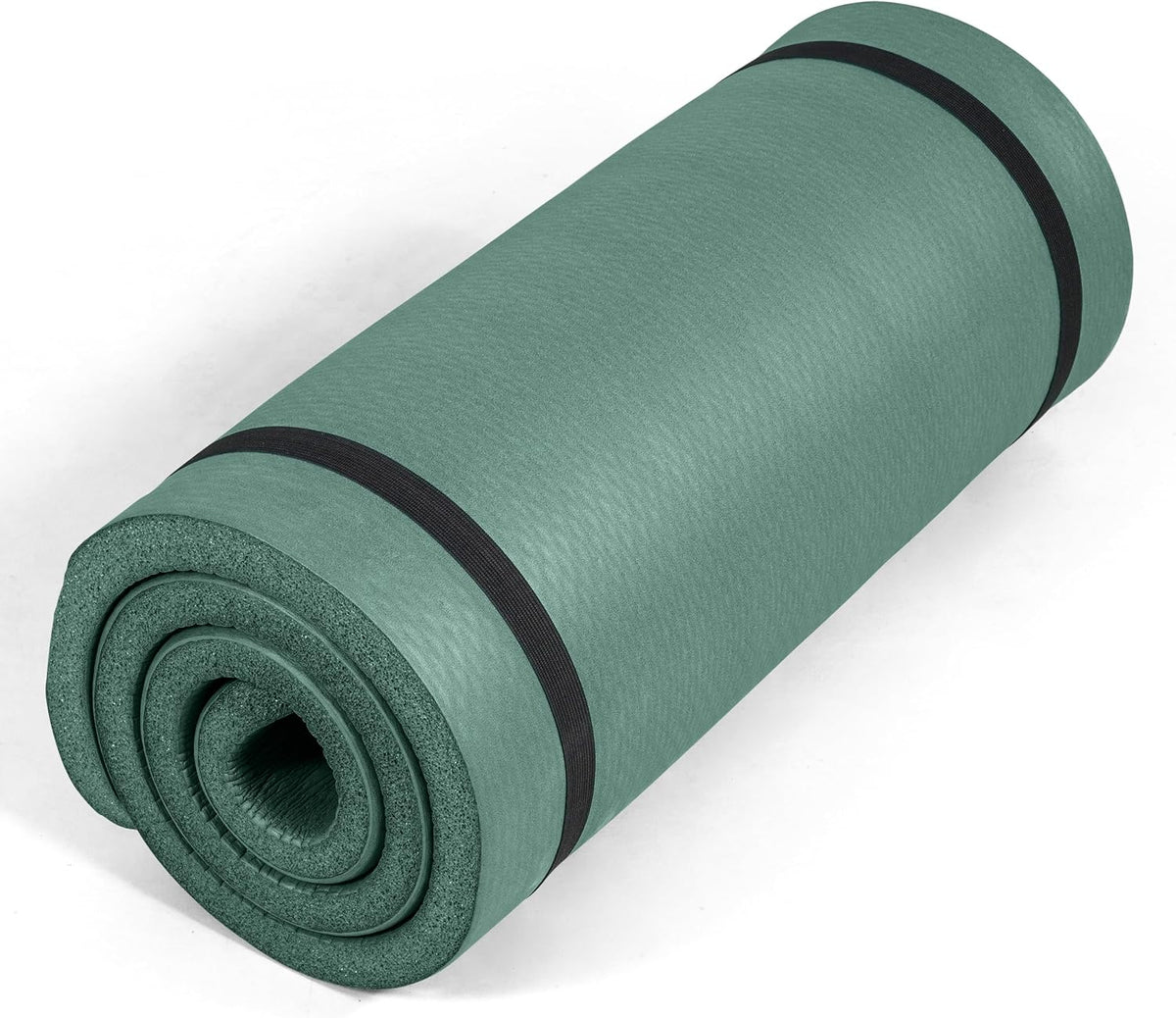 1-Inch Thick Yoga Mat | High-Density, Non-slip Exercise Mat with Carrying Strap for Yoga, Pilates, & Home Gym Workouts | Multiple Options
