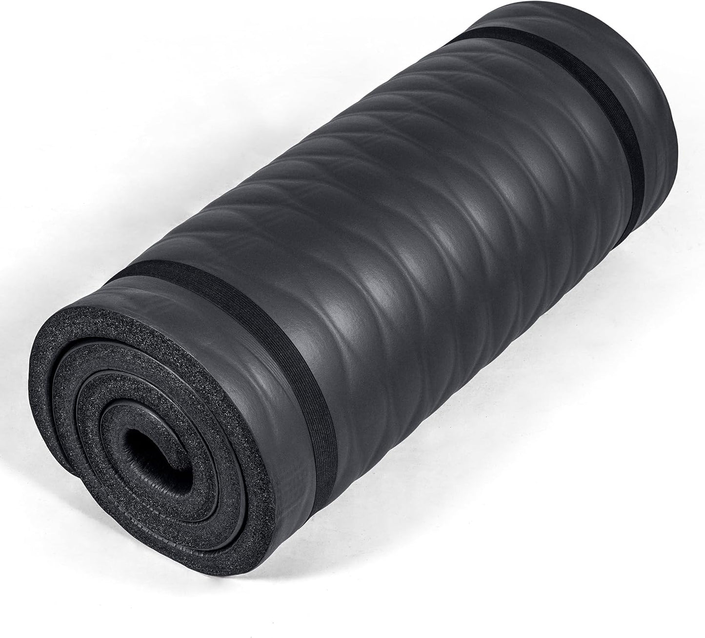 1-Inch Thick Yoga Mat | High-Density, Non-slip Exercise Mat with Carrying Strap for Yoga, Pilates, & Home Gym Workouts | Multiple Options