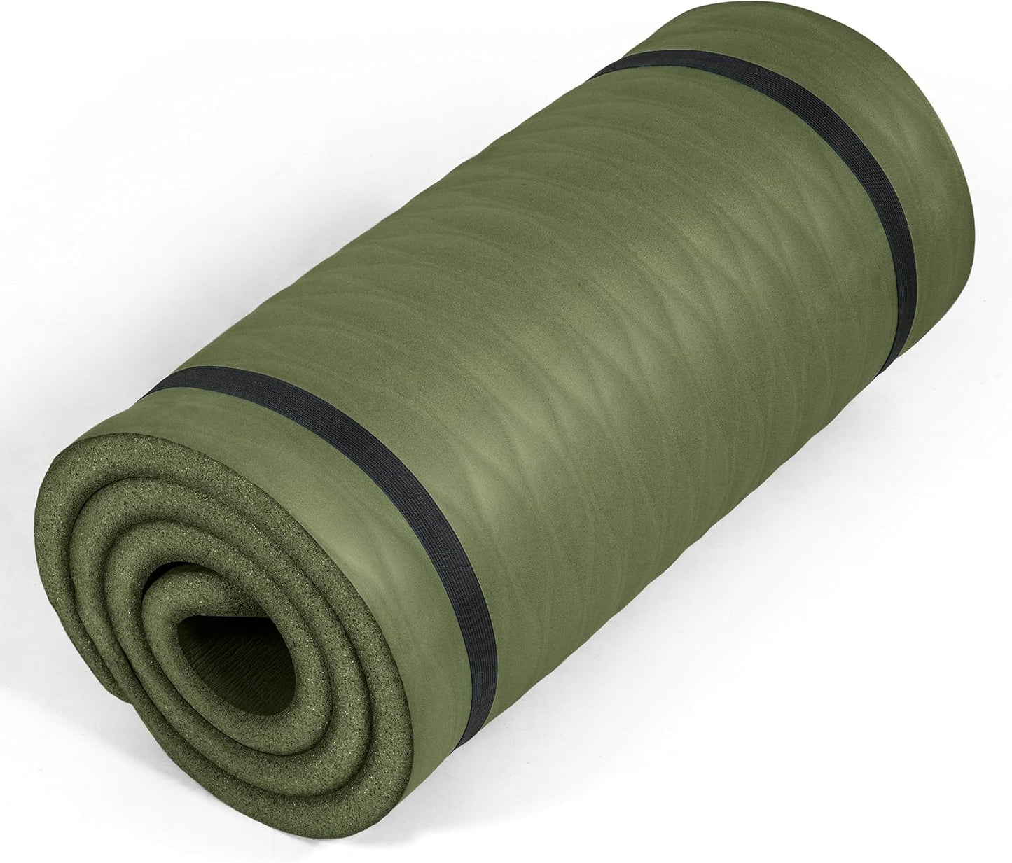 1-Inch Thick Yoga Mat | High-Density, Non-slip Exercise Mat with Carrying Strap for Yoga, Pilates, & Home Gym Workouts | Multiple Options