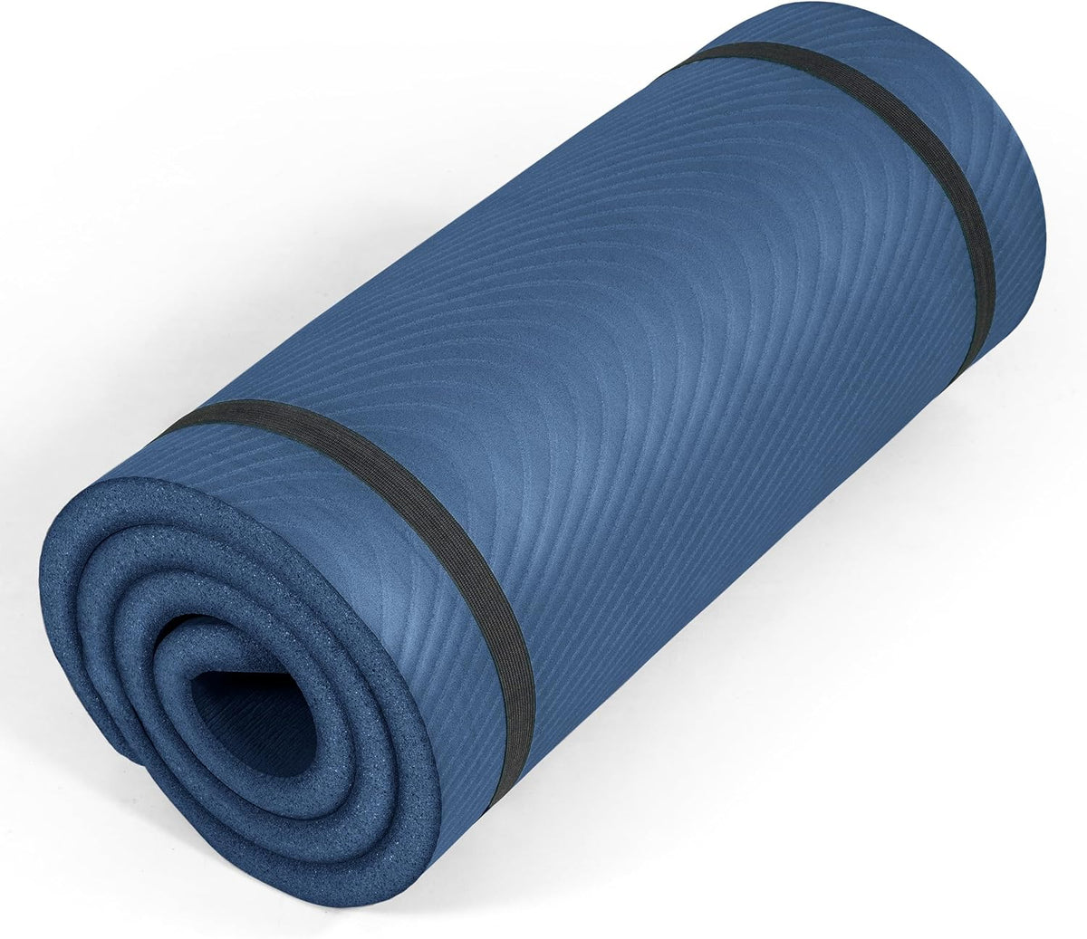1-Inch Thick Yoga Mat | High-Density, Non-slip Exercise Mat with Carrying Strap for Yoga, Pilates, & Home Gym Workouts | Multiple Options