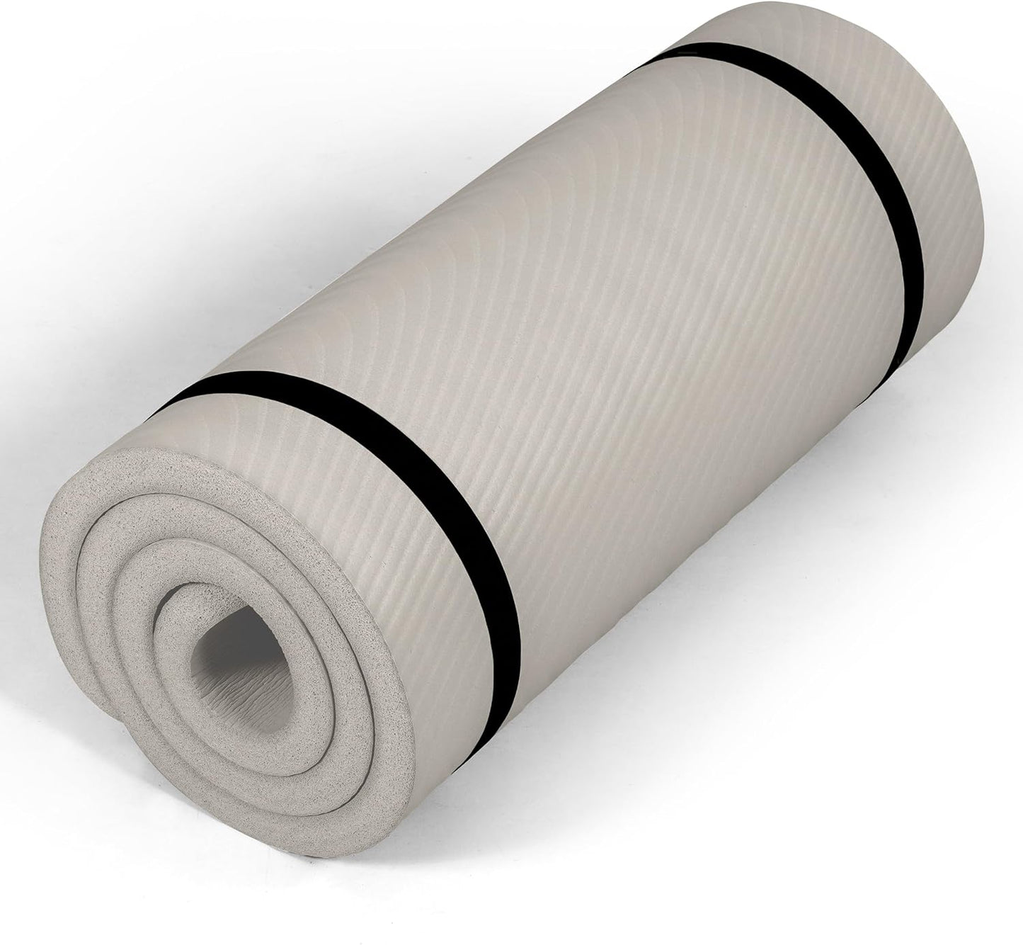 1-Inch Thick Yoga Mat | High-Density, Non-slip Exercise Mat with Carrying Strap for Yoga, Pilates, & Home Gym Workouts | Multiple Options