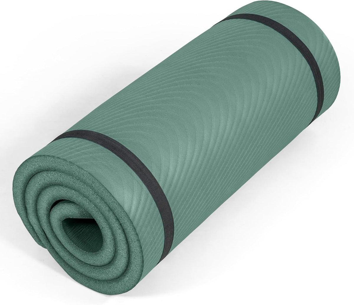 1-Inch Thick Yoga Mat | High-Density, Non-slip Exercise Mat with Carrying Strap for Yoga, Pilates, & Home Gym Workouts | Multiple Options