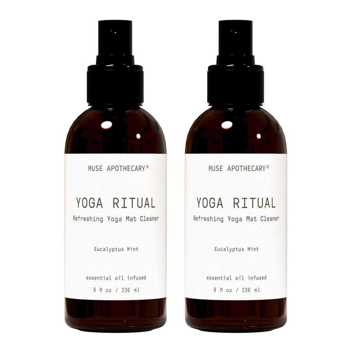 Yoga Ritual - Aromatic and Refreshing Yoga Mat Cleaner, 8 oz, Infused with Essential Oils - Eucalyptus Mint