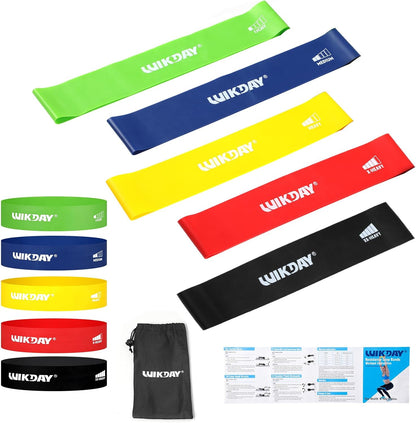 Resistance Bands for Working Out Exercise Loop Bands Workout Bands Set for Men Women Body Stretching, Crossfit Training, Home Workout, Physical Therapy, Booty Legs, Set of 5