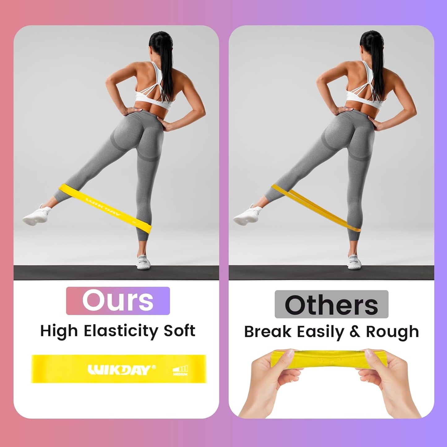 Resistance Bands for Working Out Exercise Loop Bands Workout Bands Set for Men Women Body Stretching, Crossfit Training, Home Workout, Physical Therapy, Booty Legs, Set of 5