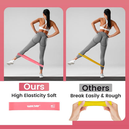 Resistance Bands for Working Out Exercise Loop Bands Workout Bands Set for Men Women Body Stretching, Crossfit Training, Home Workout, Physical Therapy, Booty Legs, Set of 5
