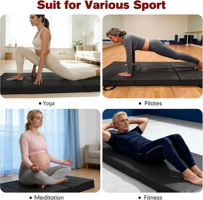 3 Inch Thick Yoga Mat 72 * 32 * 3 inch Extra Thick Exercise Mats Non-Slip Workout Mat for Pilates, Fitness, Gym, Stretching