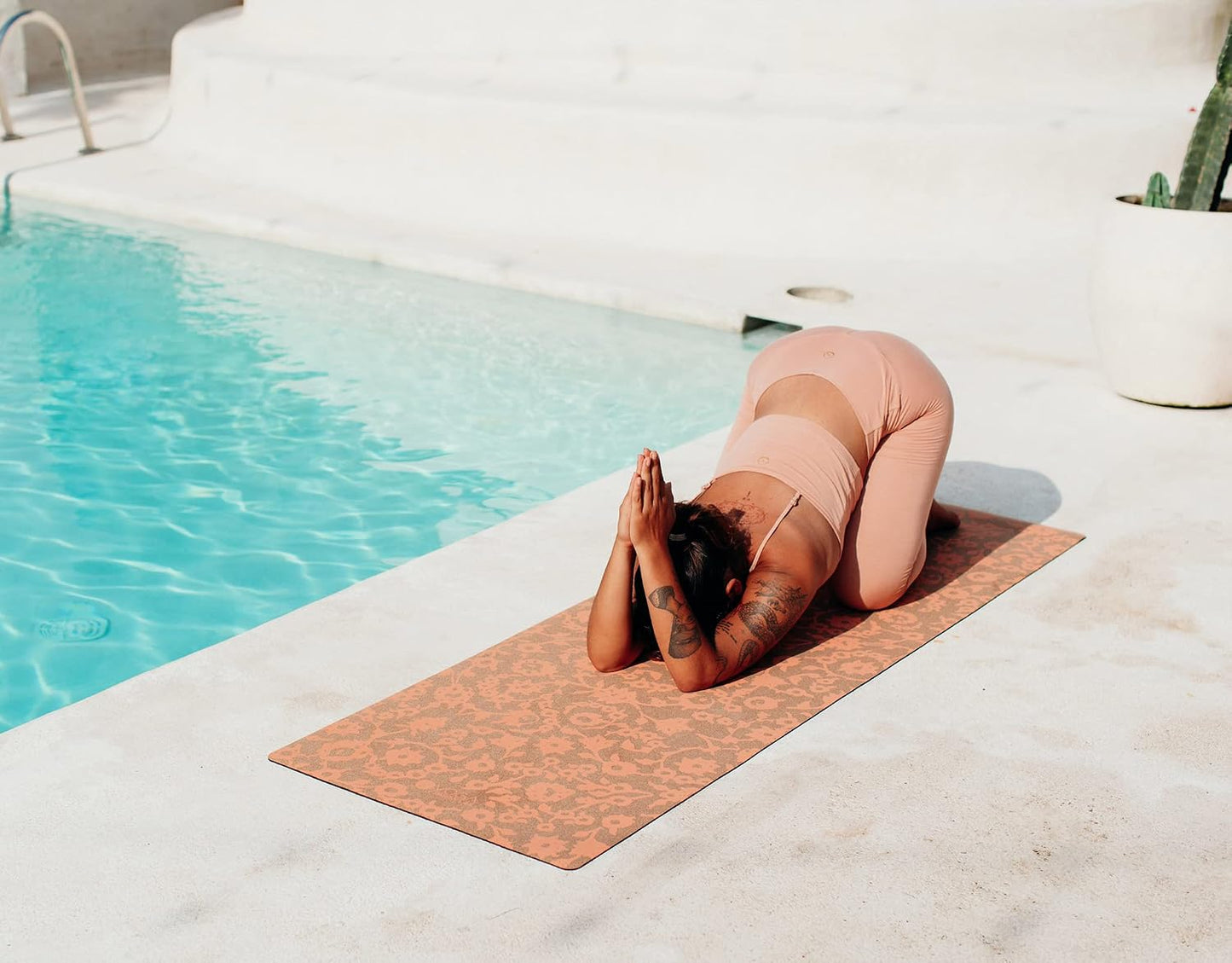 The Cork Yoga Mat | Eco Luxury | Ideal for Hot Yoga, Power, Bikram, Ashtanga, Sweaty Workouts | Studio Quality | Includes Carrying Strap!