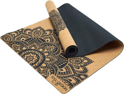 The Cork Yoga Mat | Eco Luxury | Ideal for Hot Yoga, Power, Bikram, Ashtanga, Sweaty Workouts | Studio Quality | Includes Carrying Strap!