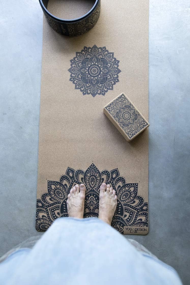 The Cork Yoga Mat | Eco Luxury | Ideal for Hot Yoga, Power, Bikram, Ashtanga, Sweaty Workouts | Studio Quality | Includes Carrying Strap!