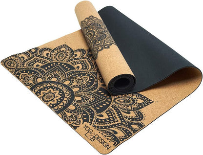 The Cork Yoga Mat | Eco Luxury | Ideal for Hot Yoga, Power, Bikram, Ashtanga, Sweaty Workouts | Studio Quality | Includes Carrying Strap!