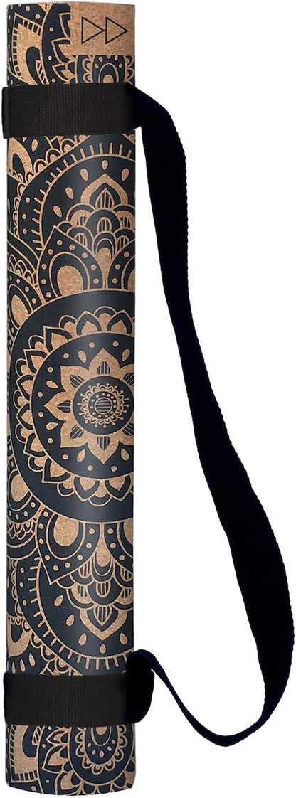 The Cork Yoga Mat | Eco Luxury | Ideal for Hot Yoga, Power, Bikram, Ashtanga, Sweaty Workouts | Studio Quality | Includes Carrying Strap!