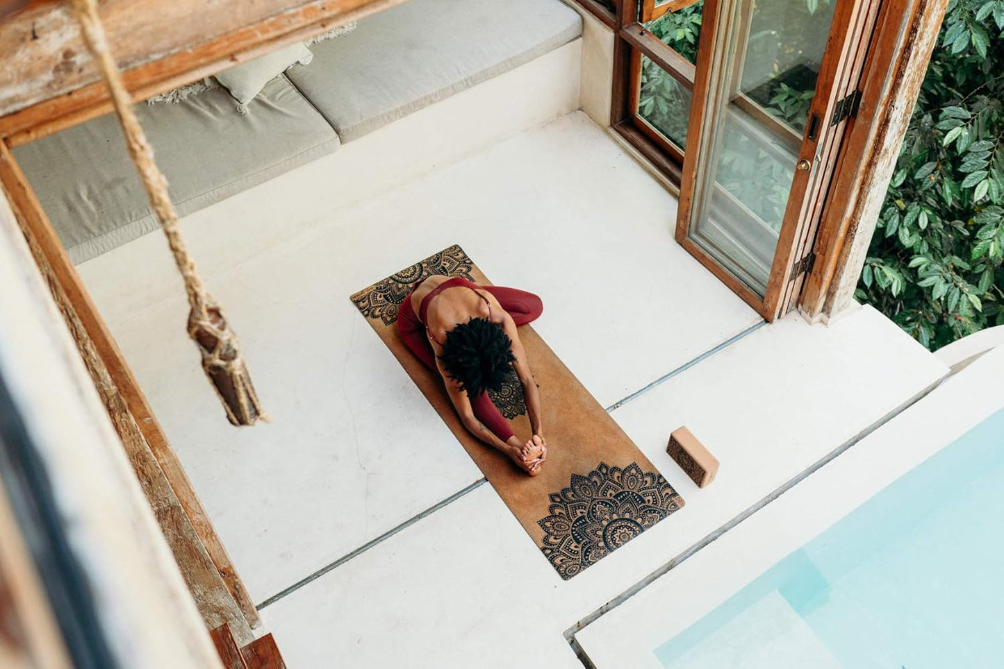 The Cork Yoga Mat | Eco Luxury | Ideal for Hot Yoga, Power, Bikram, Ashtanga, Sweaty Workouts | Studio Quality | Includes Carrying Strap!