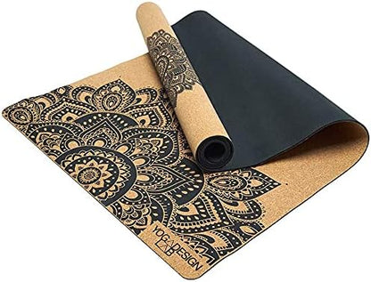 The Cork Yoga Mat | Eco Luxury | Ideal for Hot Yoga, Power, Bikram, Ashtanga, Sweaty Workouts | Studio Quality | Includes Carrying Strap!